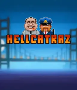 Explore the action-packed world of Hellcatraz slot by Relax Gaming, showcasing a cartoonish prisoner and a guard with the infamous Alcatraz prison and San Francisco skyline in the background. This image captures the light-hearted escapade of an prison break-themed game, perfect for players looking for a unique slot experience, offering a nostalgic adventure. 