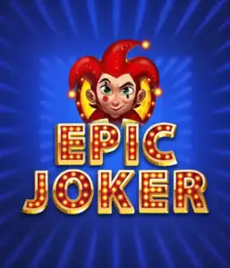 Experience the energetic world of the Epic Joker game by Relax Gaming, highlighting a mischievous joker with a flaming hairstyle amid a sparkling blue background. This image captures the fun and excitement of classic slots, perfect for those who love traditional gameplay, delivering a captivating adventure.