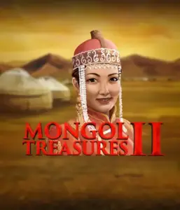 Explore the captivating culture of Mongolia with Mongol Treasures 2 slot by Endorphina, showcasing a graceful Mongolian woman clothed in traditional attire against a pastoral Mongolian steppe backdrop. This image captures the beauty of Mongolian history, delivering a unique visual adventure. 